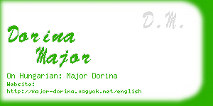 dorina major business card